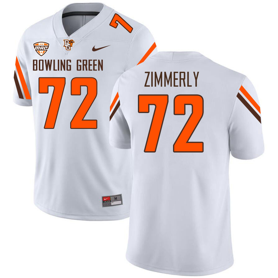 Bowling Green Falcons #72 Cade Zimmerly College Football Jerseys Stitched Sale-White